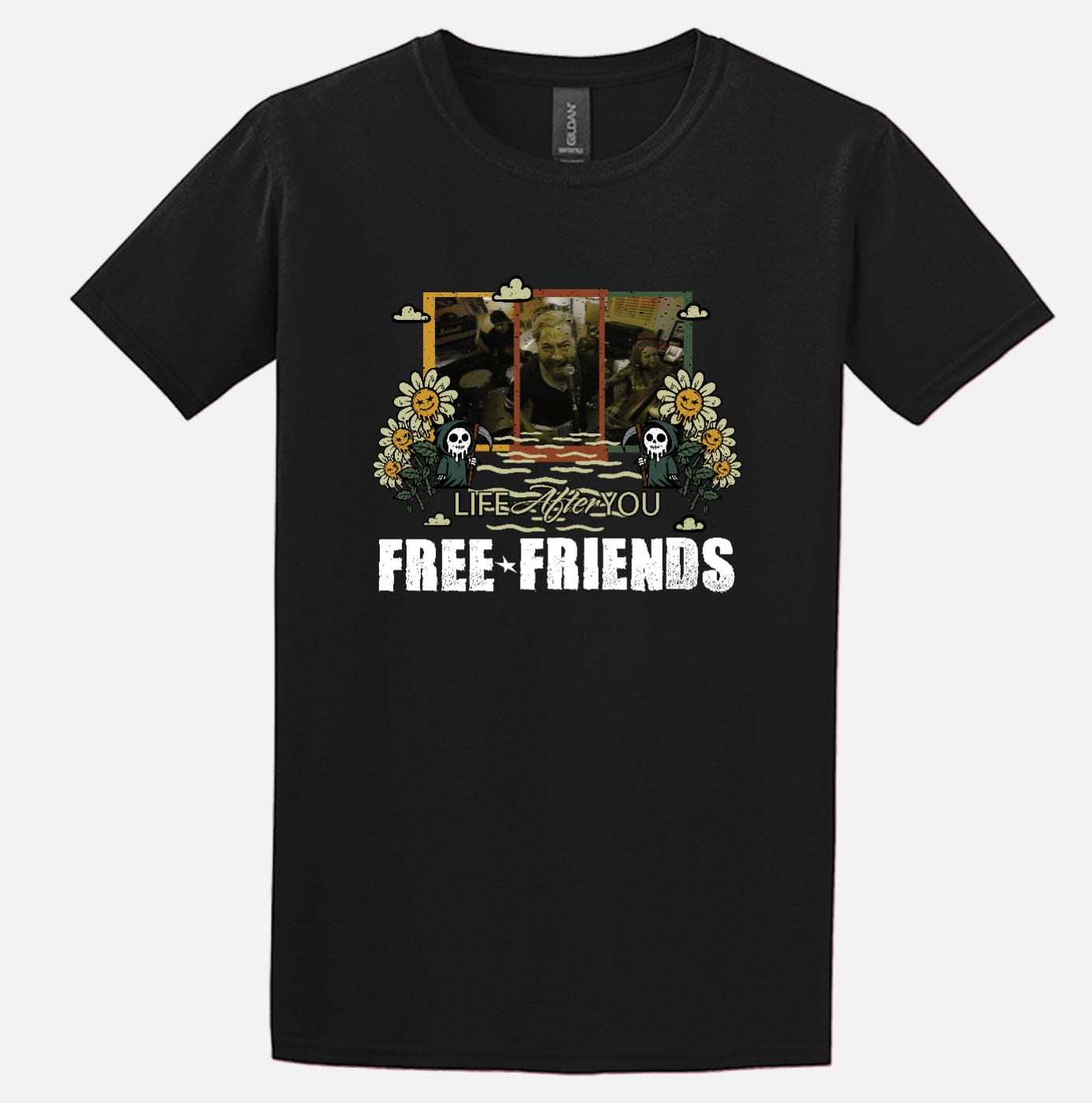 Collectable Tee → Black Free Friends collectible t-shirt with special Life After You design.